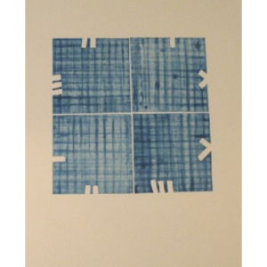 Etching with Aquatint Blue Squares