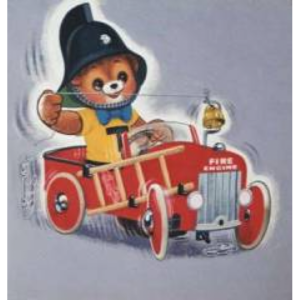 Teddy and the fire engine