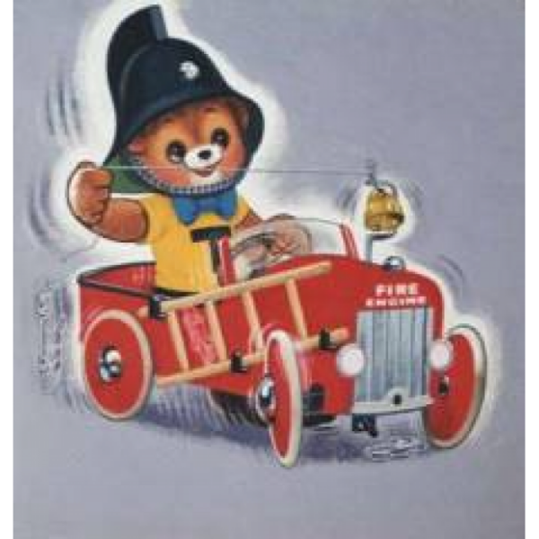 Teddy and the fire engine