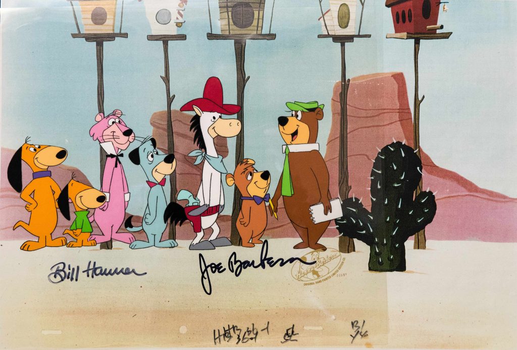 Yogi Bear listing his friends (Original film illustration) - Brandler  Galleries