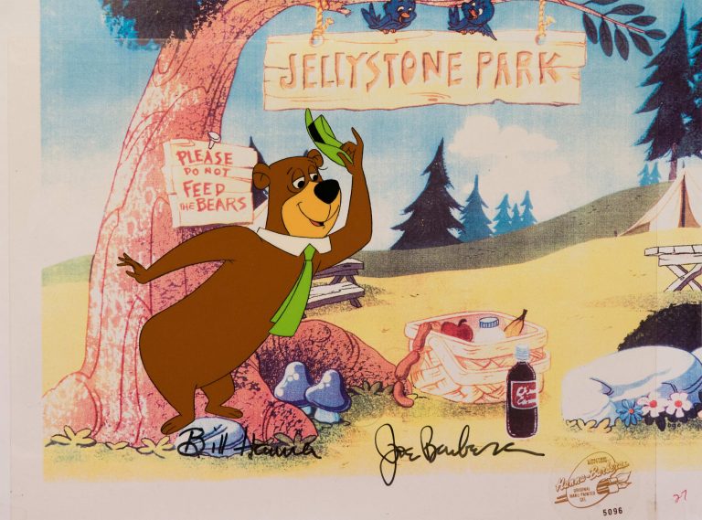 Yogi Bear at a picnic (Original film illustration) Brandler Galleries