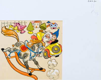Noddy & Santa Riding Around Town