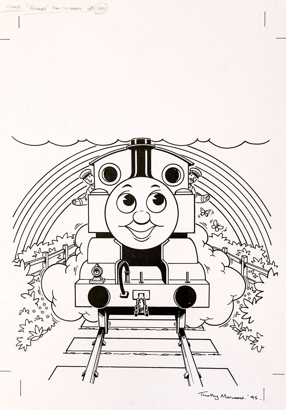 black and white thomas the tank engine