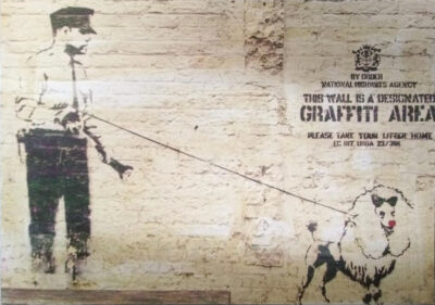 BANKSY STREET ART "POLICE POODLE" LARGE PHOTO LOOKS GREAT FRAMED 
