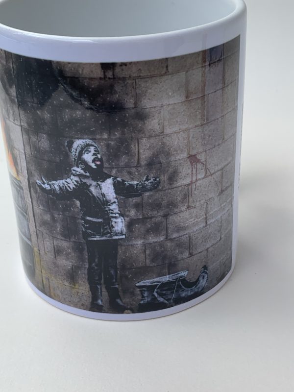 Moments Exhibition Mug - Banksy, Seasons Greetings